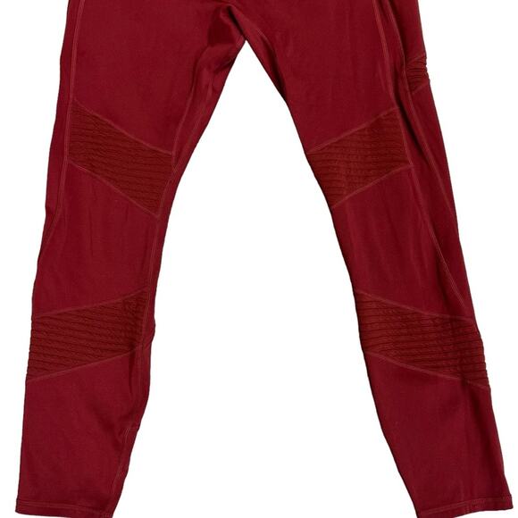 Fabletics Anywhere Motion365 High Waisted Moto 7/8 Leggings Size Large Burgundy - Picture 3 of 8
